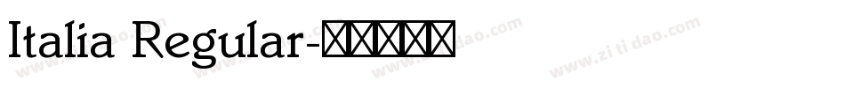 Italia Regular字体转换